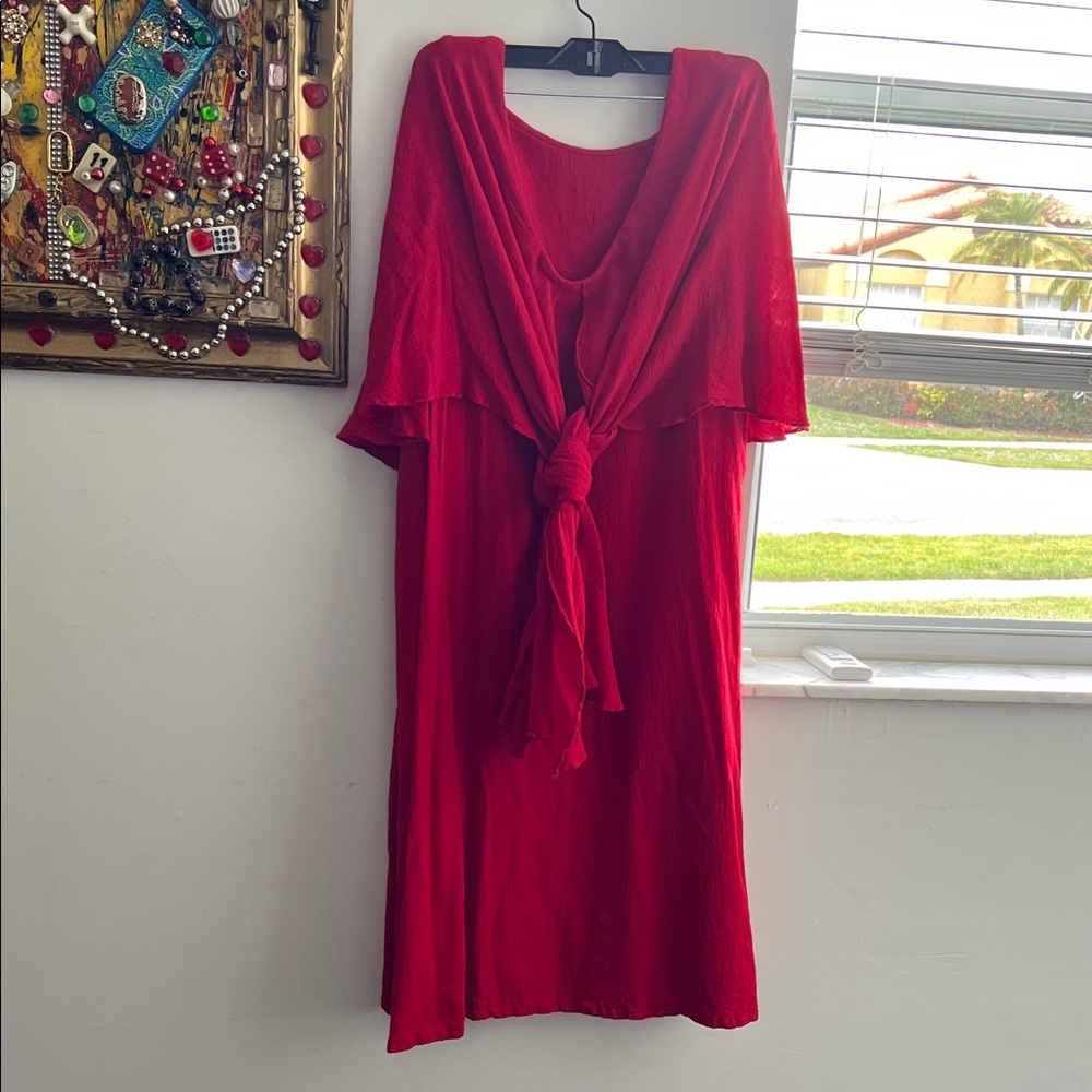 Beautiful cotton red dress